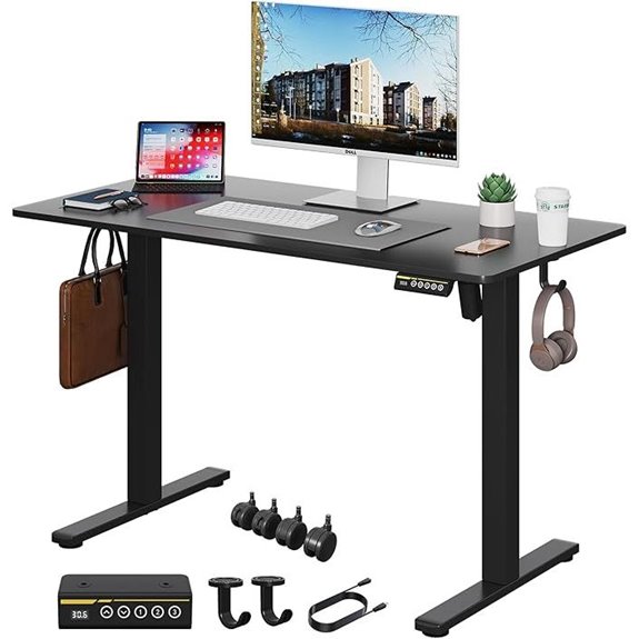 Electric Adjustable Standing Desk with Wheels