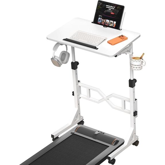 Portable Adjustable Standing Desk with Wheels