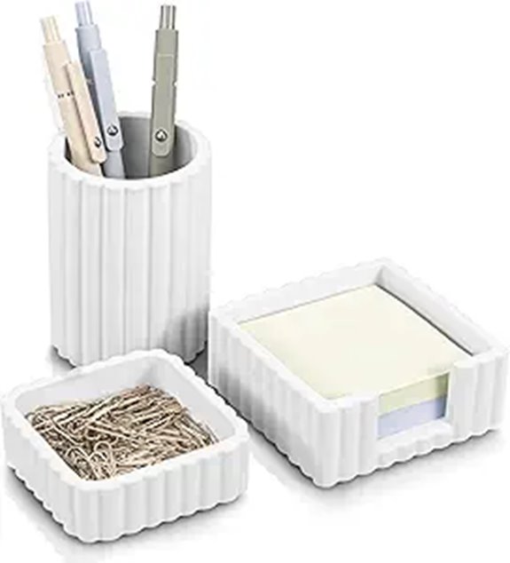 KIBAGA Modern Aesthetic Desk Organizer Set of 3