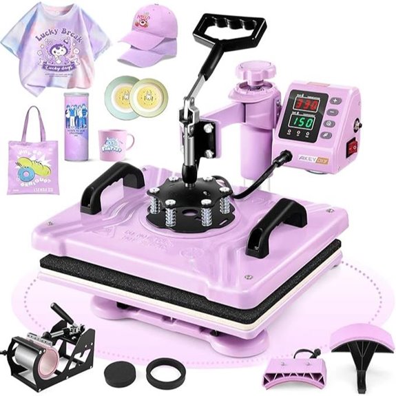 5-in-1 Heat Press Machine for T-Shirts and Mugs