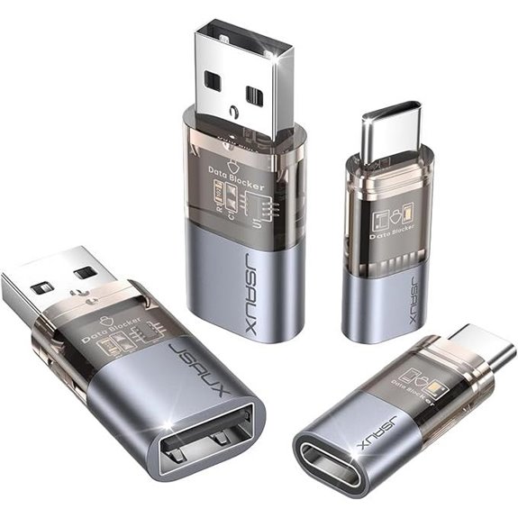 JSAUX USB Data Blocker (4-Pack) for Safe Charging