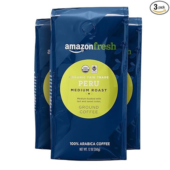 Amazon Fresh Organic Peru Ground Coffee (3-Pack)