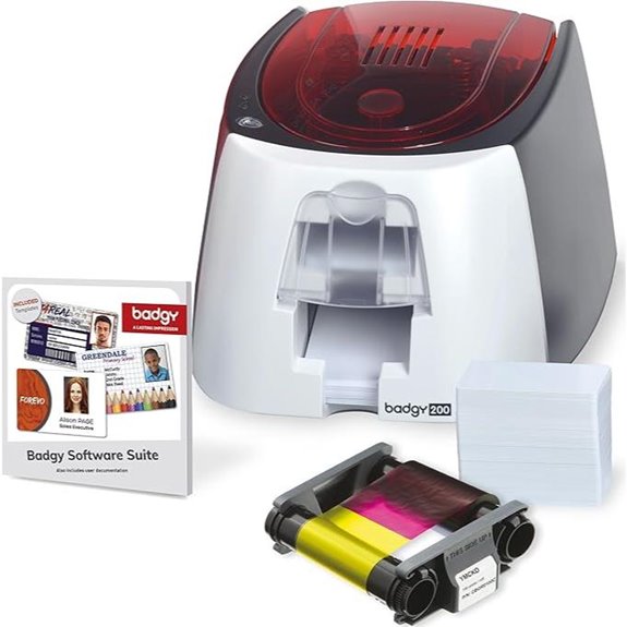 Badgy200 Plastic Card Printer with Badge Studio