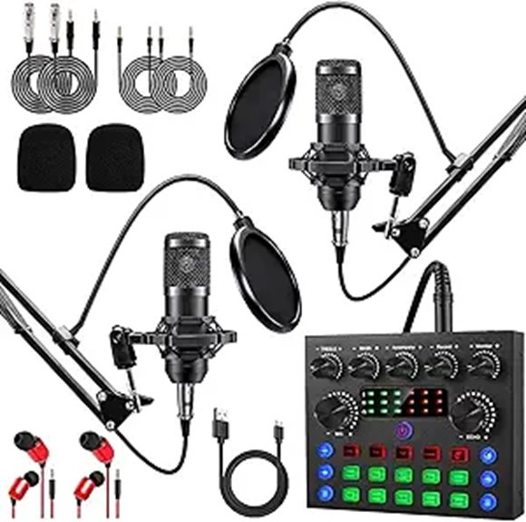 ALPOWL Podcast Equipment Bundle with Mic and Mixer