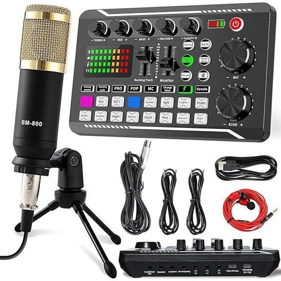 Podcast Microphone & Mixer Bundle for Studio Recording