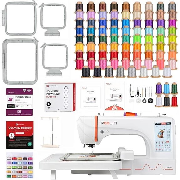 Poolin EOC06 Embroidery Machine & Thread Set