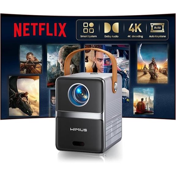 WiMiUS 1080P Portable Smart Mini Projector