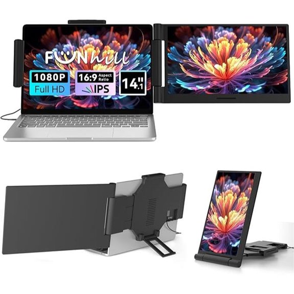 Portable 14-Inch Laptop Monitor with 1080P IPS Display