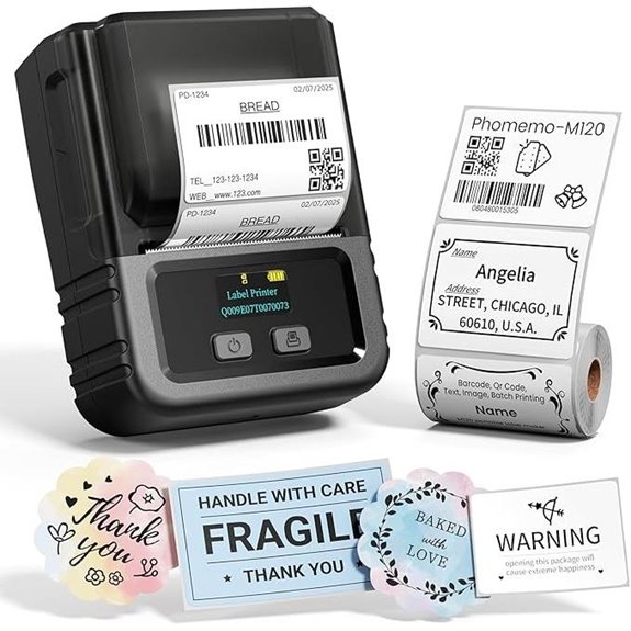 Phomemo M120 Portable 2-Inch Barcode Label Printer