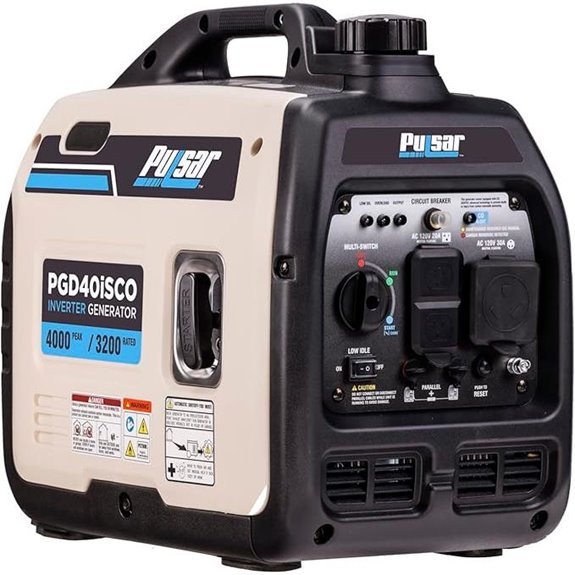Pulsar PGD40ISCO 4000W Portable Gas Inverter Generator