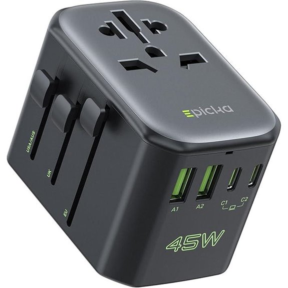 EPICKA 45W Travel Power Adapter with USB Ports