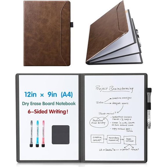 CoBak 6-Side Portable Whiteboard with Markers