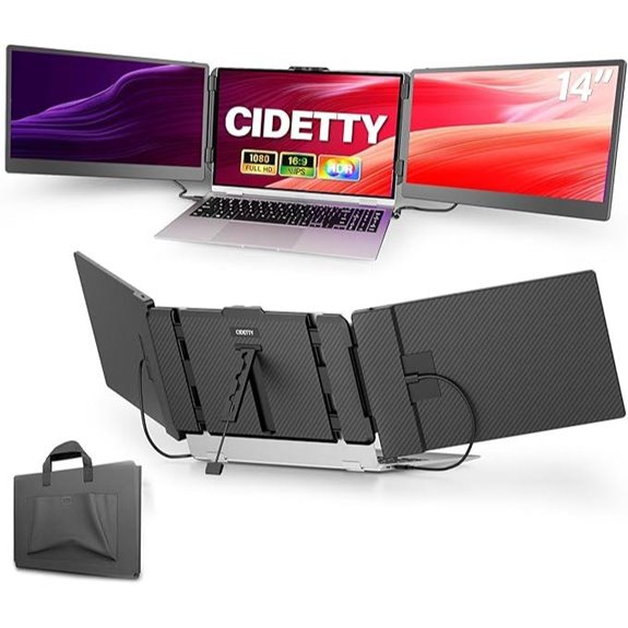 Portable 14 FHD IPS Dual/Triple Laptop Monitor