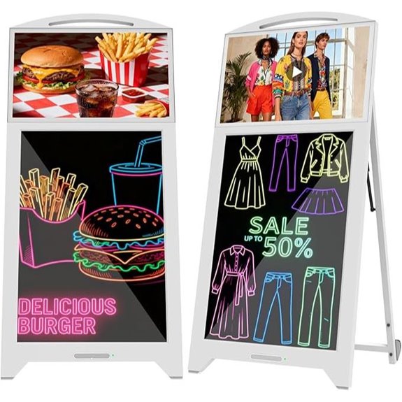 Portable Digital Signage with 21.5 LCD & LED Message Board