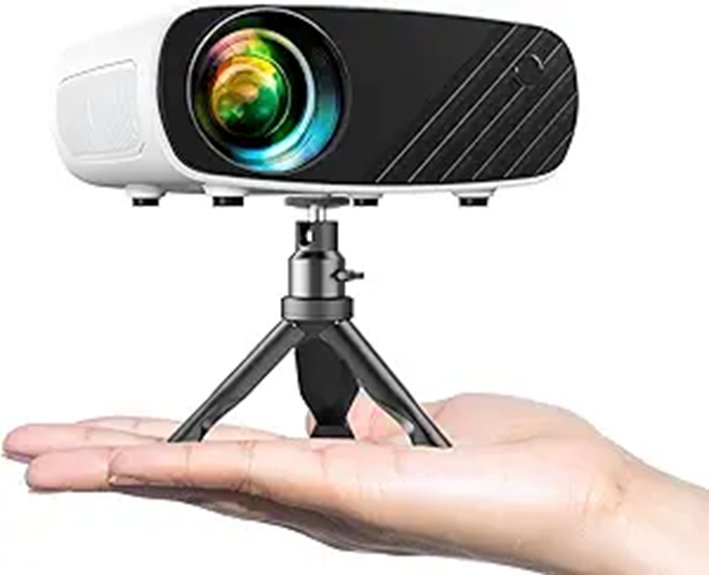 portable mini projector with smartphone compatibility