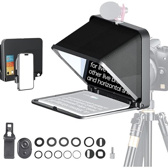 LENSGO Portable Teleprompter for Phones iPad DSLR