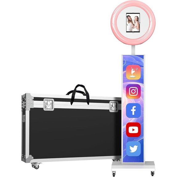 MWE Portable Photo Booth with Ring Lights & Remote