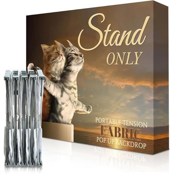 Portable Tension Fabric Pop-Up Display Stand