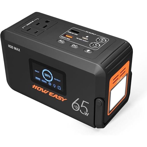 HOWEASY Portable Power Station with Solar & AC Outlet