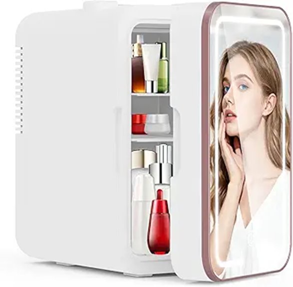 Mini Fridge for Skincare & Makeup 6L Portable White