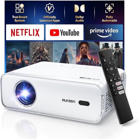 Aurzen EAZZE D1 Smart Portable Projector with WiFi