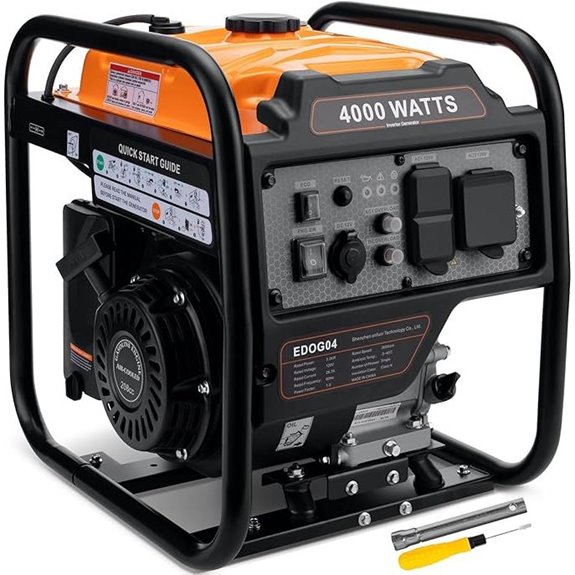 4000W Gas Portable Inverter Generator with 30A Outlet