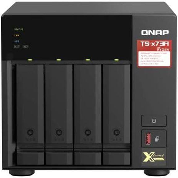 QNAP TS-473A-8G SAN/NAS Storage System Black