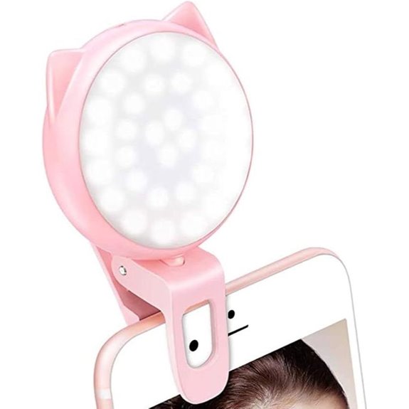 OURRY Rechargeable Clip-On Ring Light for Phones