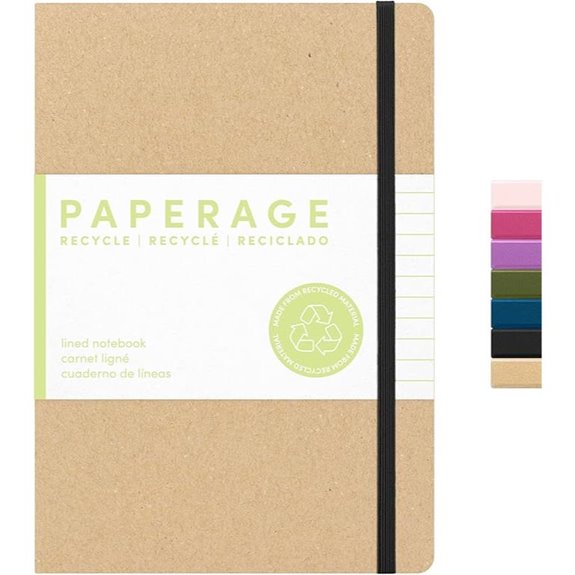 PAPERAGE Recycled Notebook 160 Pages Hardcover College Ruled