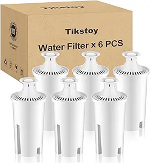 Water Filter Replacements for Brita & Mavea Pitchers (6)