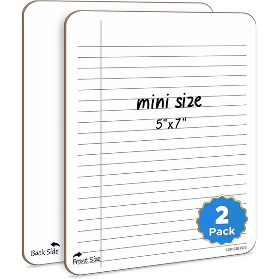 SCRIBBLEDO 5x7 Reusable Dry Erase Lapboards (2 Pack)