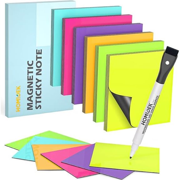 HOMiDEK Magnetic Reusable Sticky Notes (30 Pack)