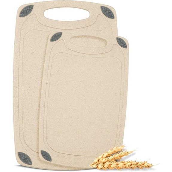 2-Piece Reversible Wheat Straw Cutting Boards Set