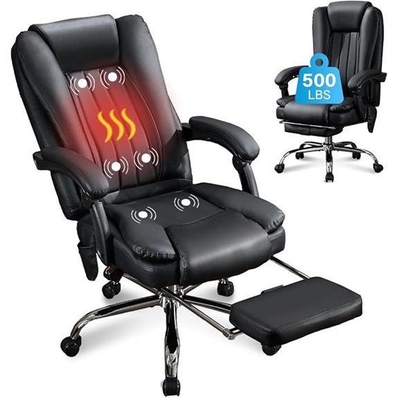 Heavy-Duty Massage Office Chair with Foot Rest