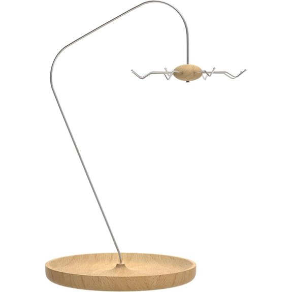 Rotatable Wooden Key Holder with Tray Organizer