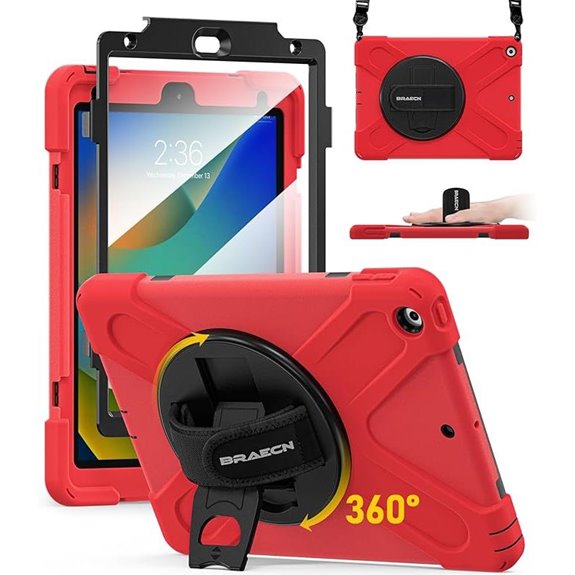 BRAECN Rugged iPad 9th/10.2 Case with Stand
