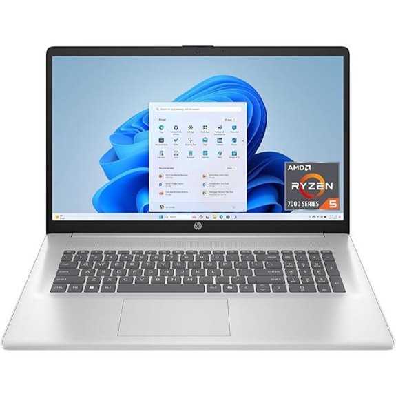 HP 17.3 Ryzen 5 Laptop with SSD and Windows 11