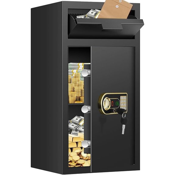 Fireproof Drop Safe Box with Digital Keypad