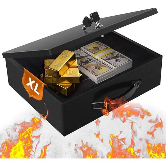 Fireproof Document Box with Key Lock
