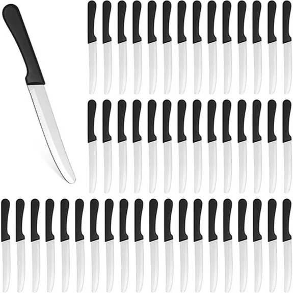 Geelin 50 Pcs 8.5 Serrated Steak Knives with Handles