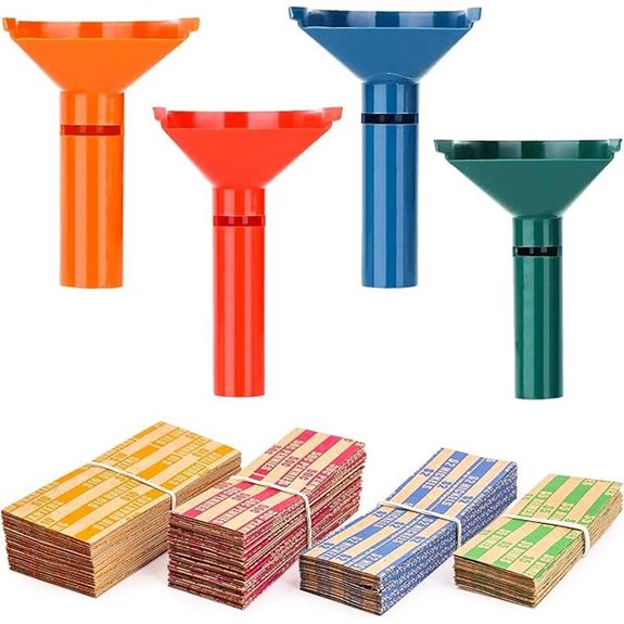 PM Company Coin Wrappers Set of 4 Assorted Colors
