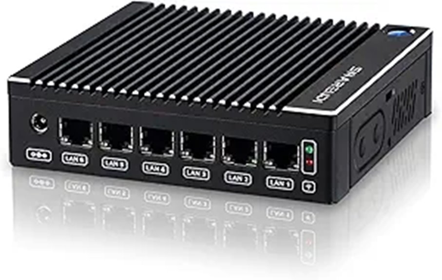Fanless Firewall Mini PC with LAN and Wi-Fi