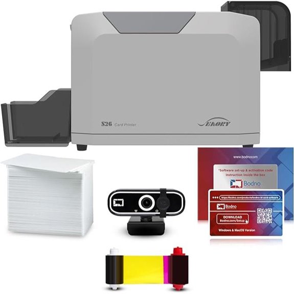 Bodno S26 Single-Sided ID Card Printer & Supplies