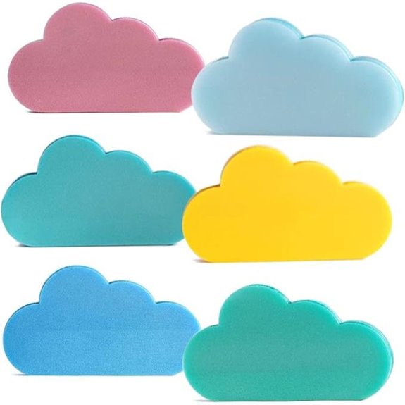 Colored Cloud Sticky Notes 6-Pack
