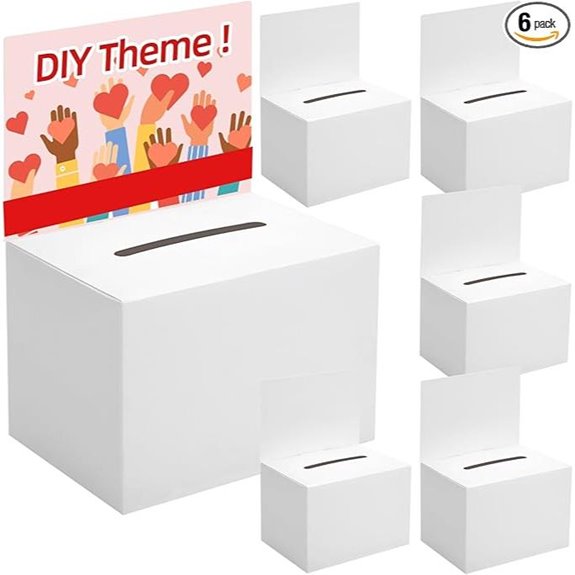 6 Pcs Donation and Raffle Suggestion Boxes
