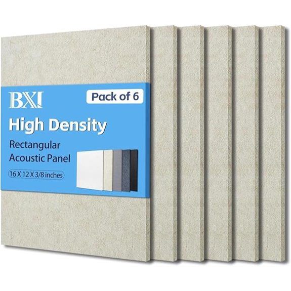 BXI Sound Absorber 6-Pack Acoustic Panels for Walls