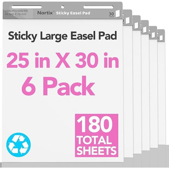 Nortix Flip Chart Paper 6 Pads 25x30 Inches