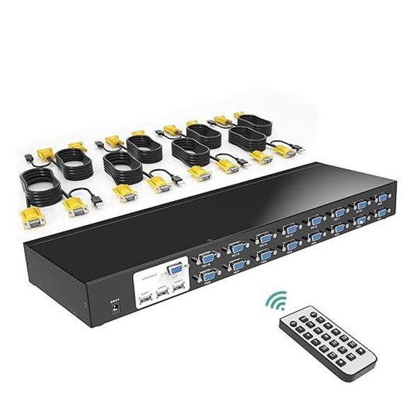 MT-VIKI 16-Port Rackmount KVM Switch with Cables