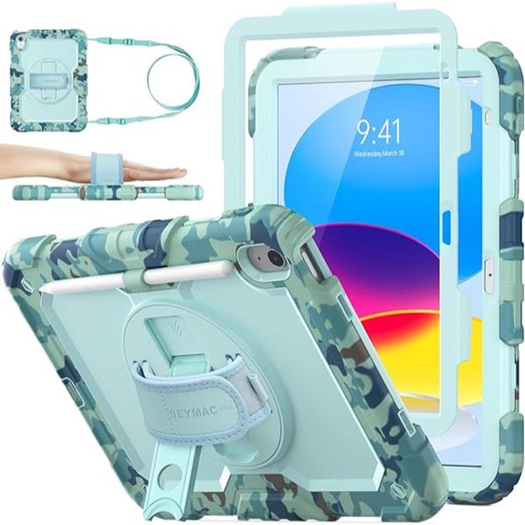 SEYMAC iPad Case A16 11/10th Gen SkyBlue Camo