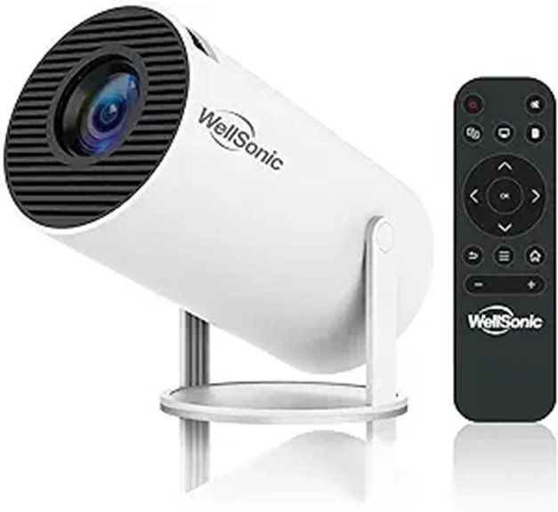 Mini 4K Portable Projector with WiFi6 & Bluetooth